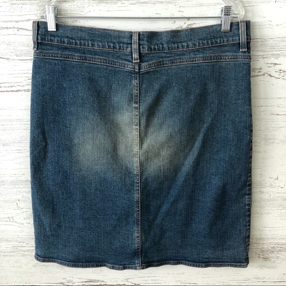 *3/$20* AMERICAN EAGLE Straight Split Front Denim Skirt 12 - Picture 4 of 6